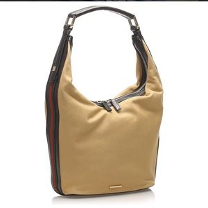Gucci 100% Authentic Vintage Canvas Hobo Bag